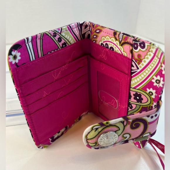 Vera Bradley Wallet In Pink, Green and Brown - Picture 7 of 11